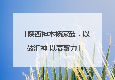 陕西神木杨家鼓：以鼓汇神 以赛聚力