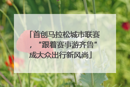 首创马拉松城市联赛，“跟着赛事游齐鲁”成大众出行新风尚