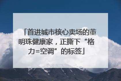 首进城市核心卖场的董明珠健康家，正撕下“格力=空调”的标签