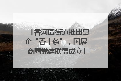 香河园街道推出惠企“香十条”，国展商圈党建联盟成立