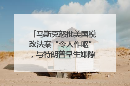 马斯克怒批美国税改法案“令人作呕”，与特朗普早生嫌隙？｜国际识局