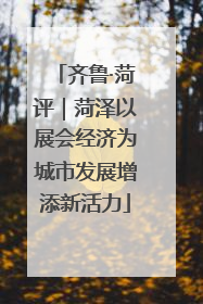 齐鲁·菏评｜菏泽以展会经济为城市发展增添新活力