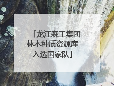 龙江森工集团林木种质资源库入选国家队