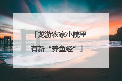 龙游农家小院里有新“养鱼经”