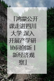 鸿蒙公开课走进四川大学 深入开展产学研协同创新丨 新经济观察