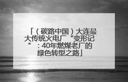 （碳路中国）大连最大传统火电厂“变形记”：40年燃煤老厂的绿色转型之路