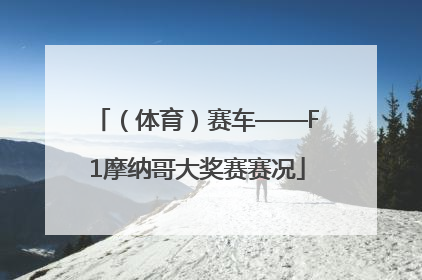 （体育）赛车——F1摩纳哥大奖赛赛况