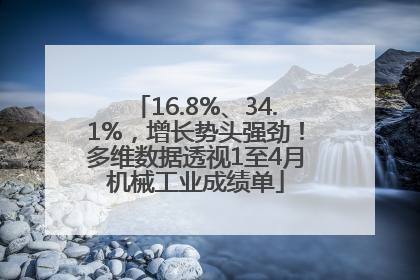 16.8%、34.1%，增长势头强劲！多维数据透视1至4月机械工业成绩单