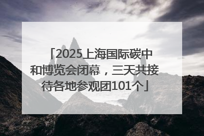 2025上海国际碳中和博览会闭幕，三天共接待各地参观团101个