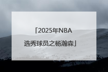 2025年NBA选秀球员之杨瀚森
