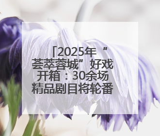 2025年“荟萃蓉城”好戏开箱：30余场精品剧目将轮番上演