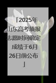 2025年山东高考填报志愿时间确定 成绩于6月26日前公布