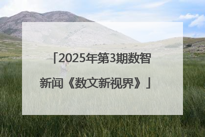 2025年第3期数智新闻《数文新视界》