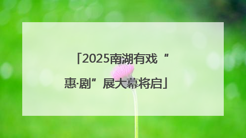 2025南湖有戏“惠·剧”展大幕将启
