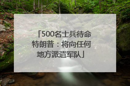 500名士兵待命 特朗普：将向任何地方派遣军队
