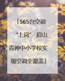 565台空调“上岗” 眉山青神中小学校实现空调全覆盖
