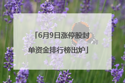 6月9日涨停股封单资金排行榜出炉