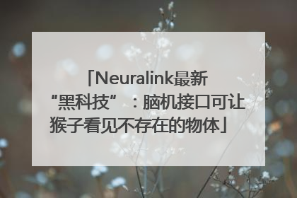 Neuralink最新“黑科技”：脑机接口可让猴子看见不存在的物体